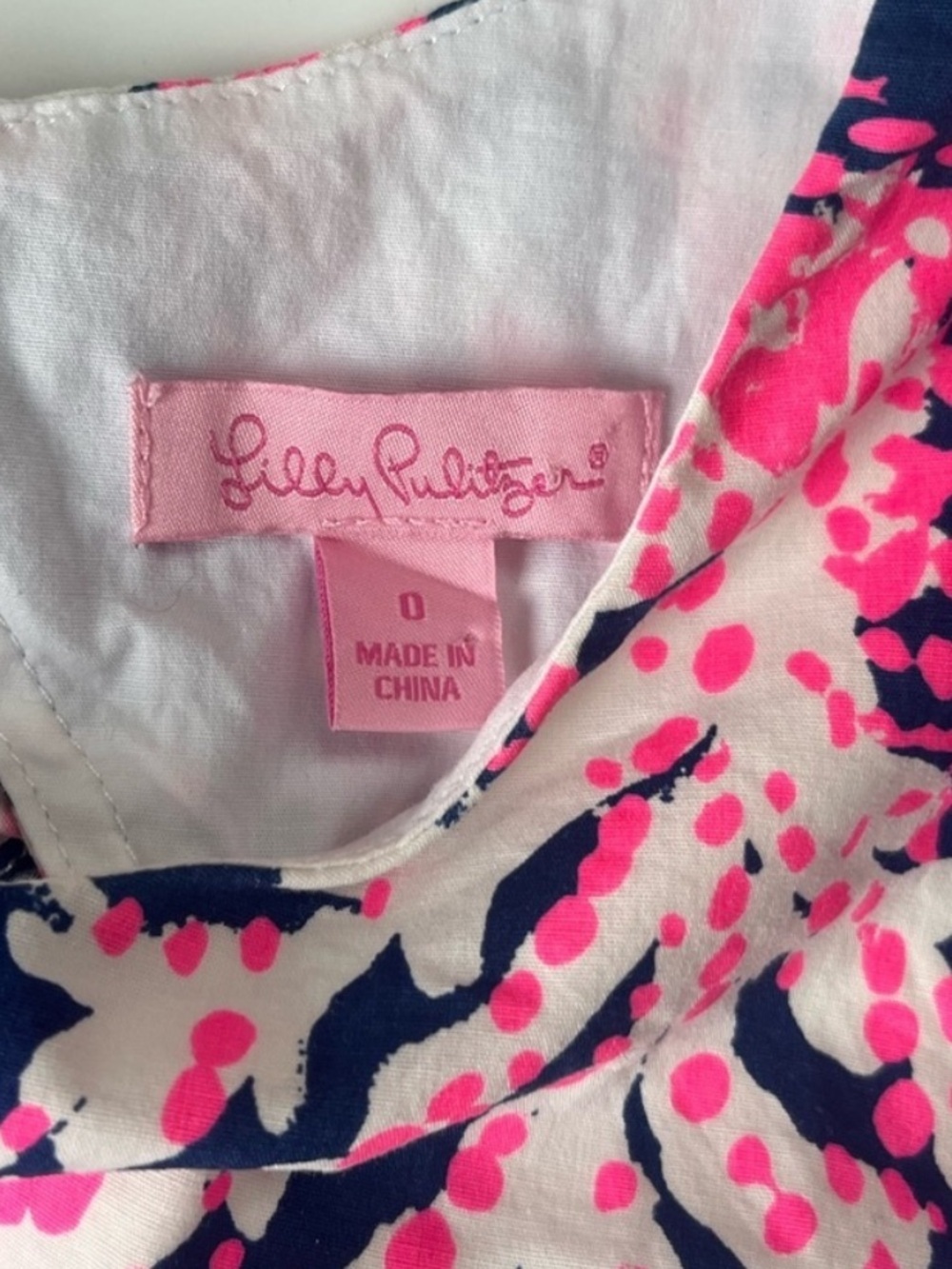 Lilly Pulitzer Fiesta Stretch Dress Beyond the Sea Print Ruffle Sleeve Pink - Picture 7 of 12
